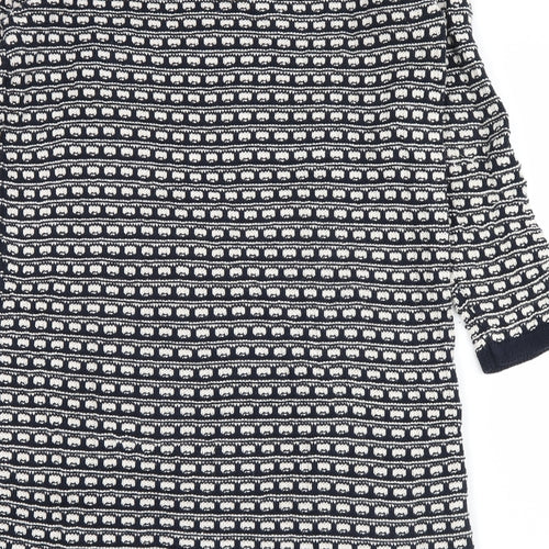 Marks and Spencer Womens Blue Fair Isle  Jumper Dress  Size 8