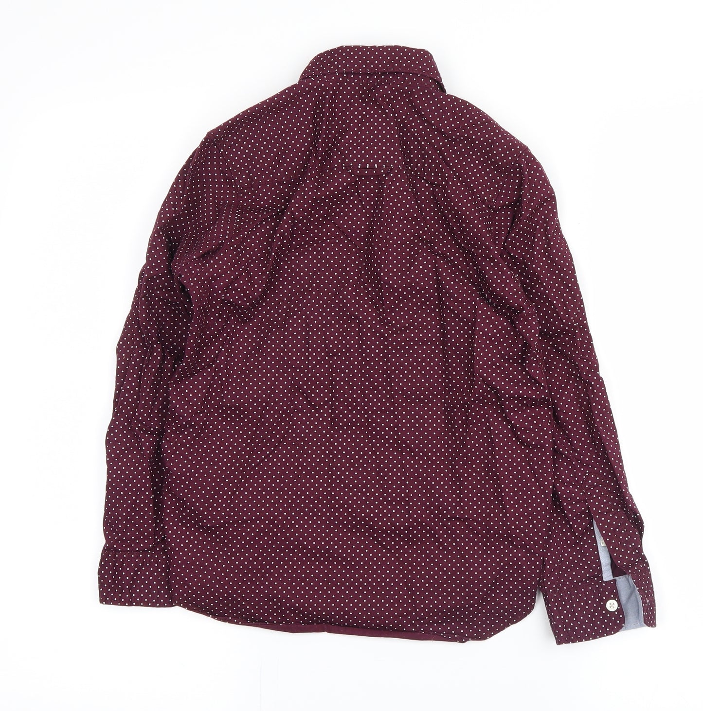 H&M Boys Purple Polka Dot  Basic Button-Up Size 7-8 Years