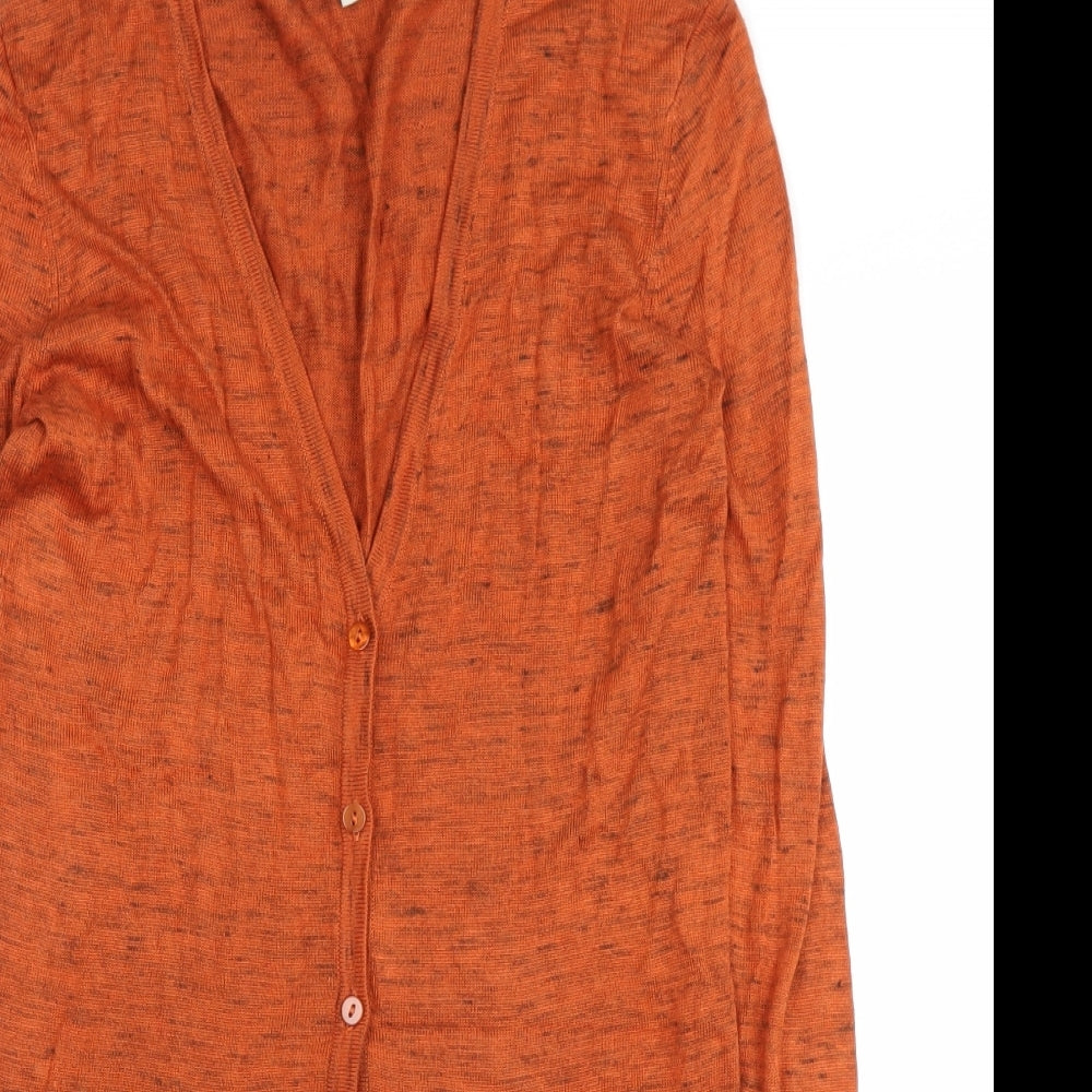 hobbes Womens Orange   Cardigan Jumper Size S