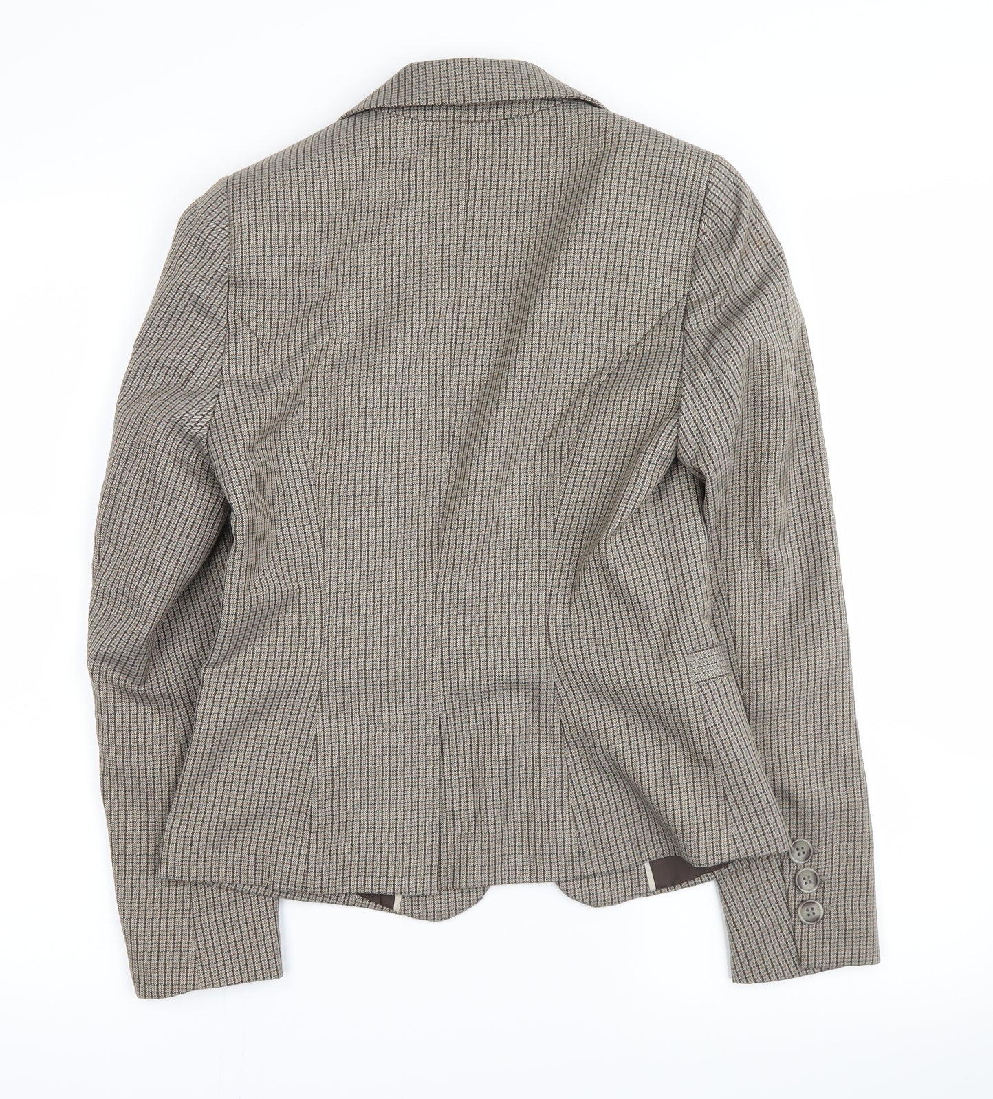NEXT Womens Brown Check  Jacket Blazer Size 6