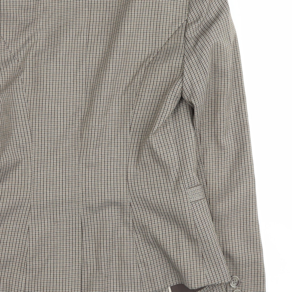 NEXT Womens Brown Check  Jacket Blazer Size 6