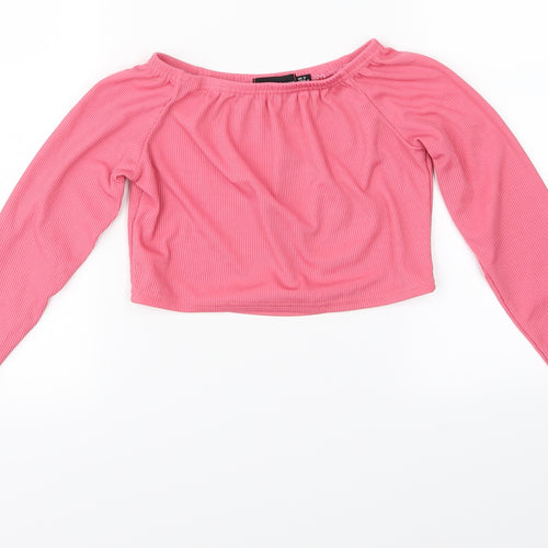 pretty little thing Womens Pink   Basic Blouse Size 8