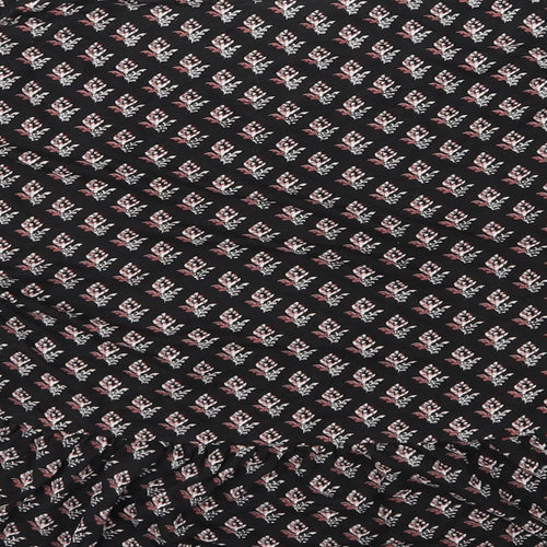 Marks and Spencer Womens Black Geometric  Shirt Dress  Size 12  - Flower detail