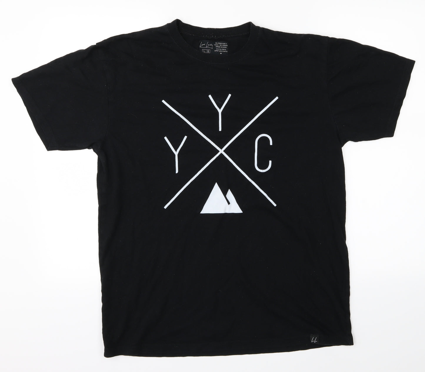 Local Laundry Mens Black    T-Shirt Size M  - YYC