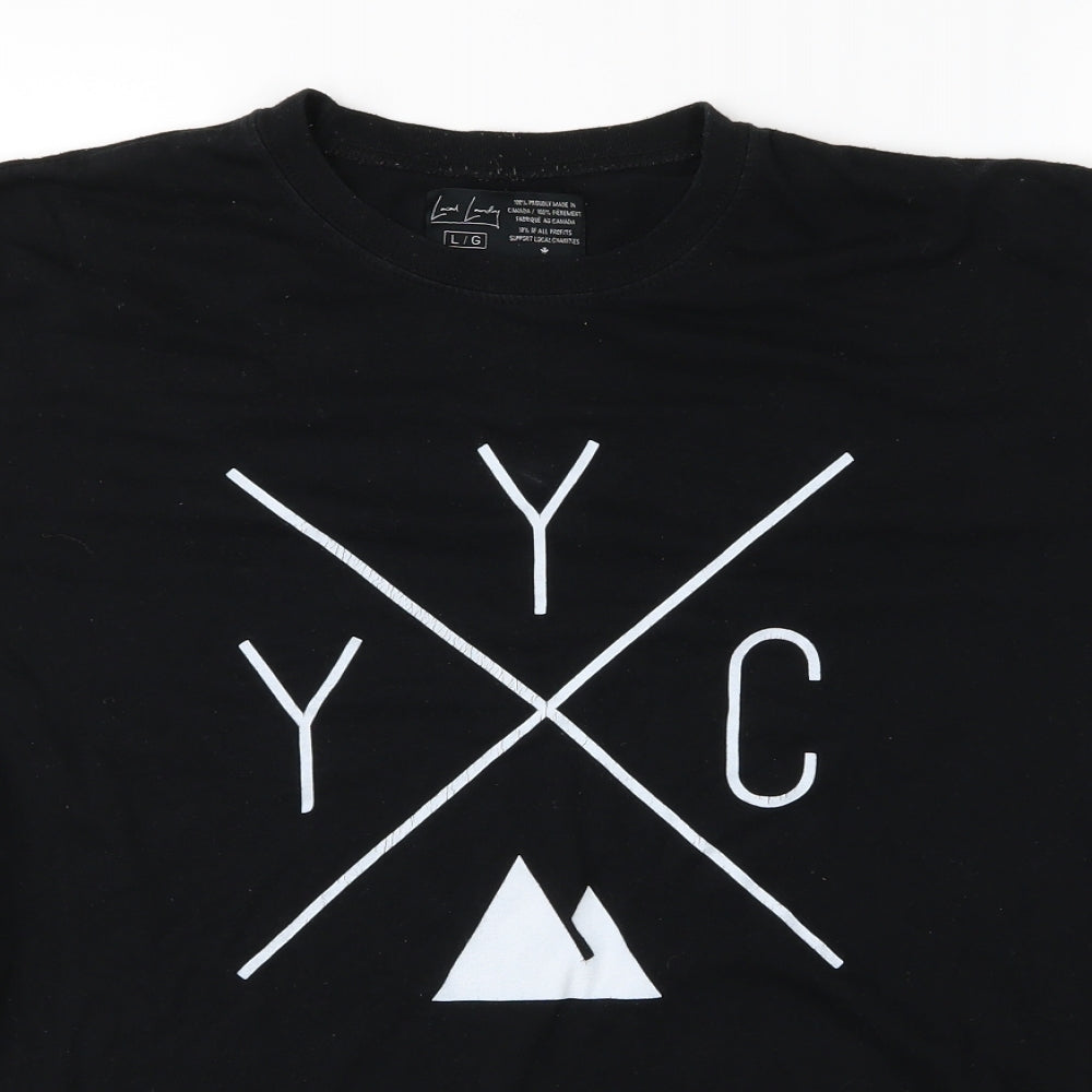 Local Laundry Mens Black    T-Shirt Size M  - YYC