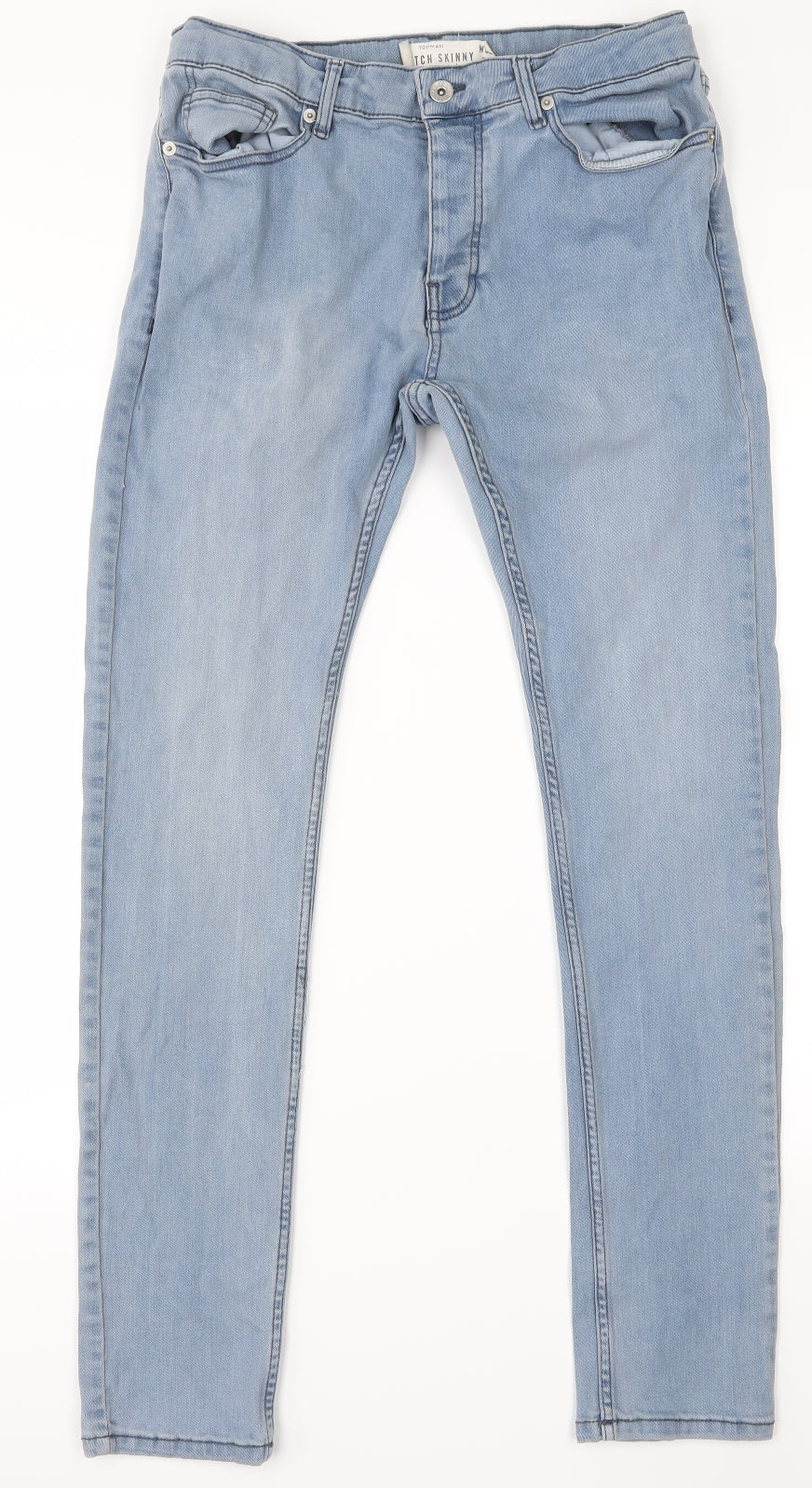 Topman Mens Blue   Skinny Jeans Size 32 L32 in
