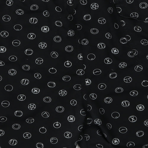 Firetrap Mens Black Geometric  Bermuda Shorts Size 2XL