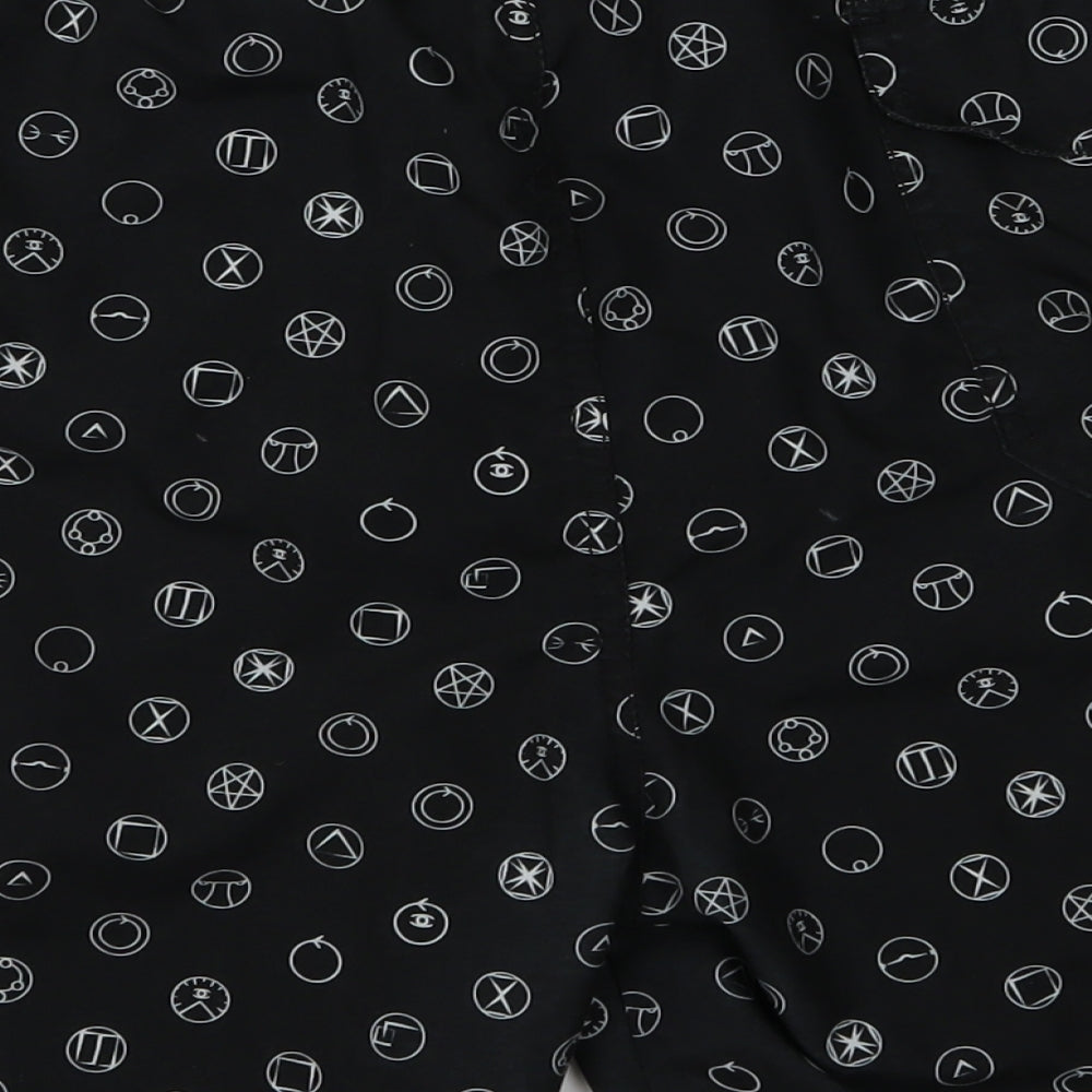 Firetrap Mens Black Geometric  Bermuda Shorts Size 2XL