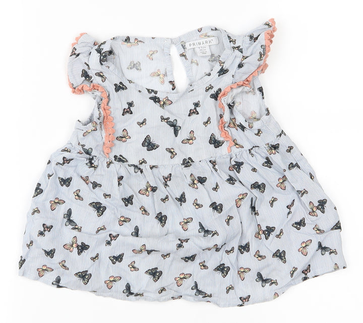 Primark Girls Blue A-Line Size 4-5 Years - Butterflies