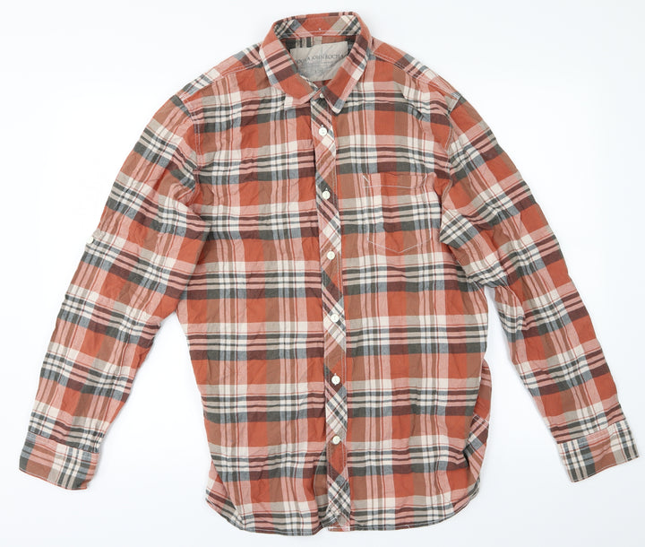 Debenhams Mens Red Plaid Button-Up Size L