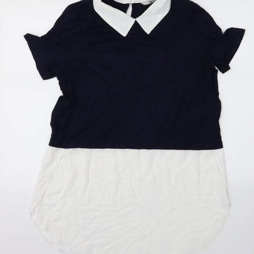 TU Womens Blue   Basic Blouse Size 16