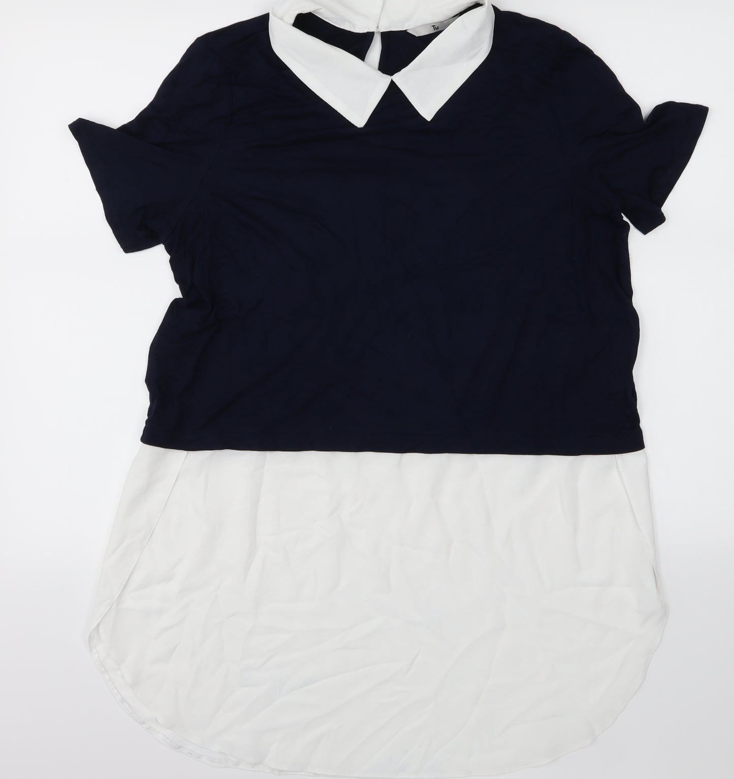 TU Womens Blue   Basic Blouse Size 16