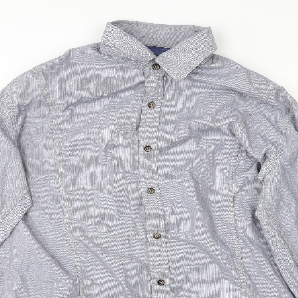 RESERVED Mens Blue    Button-Up Size L