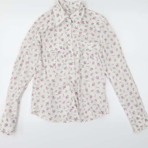 NEXT Womens White   Basic Button-Up Size S