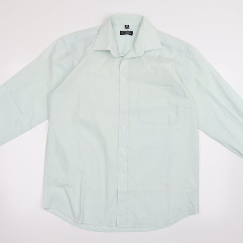 City Classic Mens Green    Button-Up Size 15.5