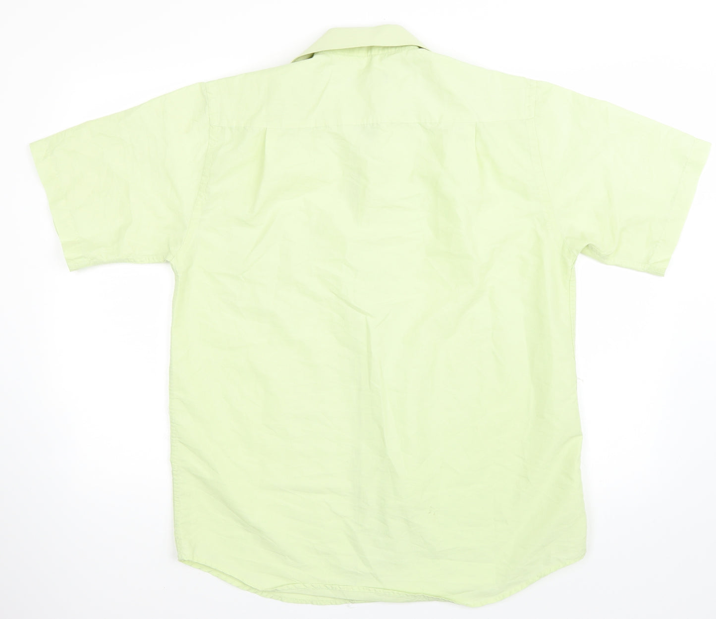Biente Mens Green    Button-Up Size 15.5
