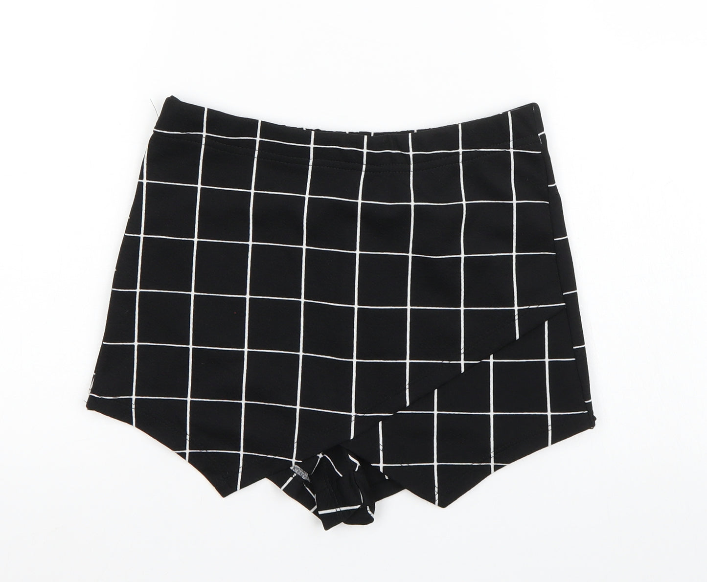 SheIn Womens Black Striped  Mini Skort Size S