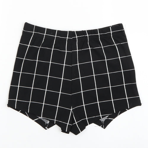 SheIn Womens Black Striped  Mini Skort Size S