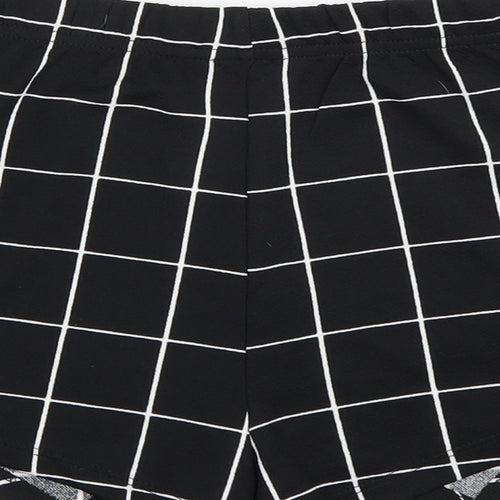 SheIn Womens Black Striped  Mini Skort Size S