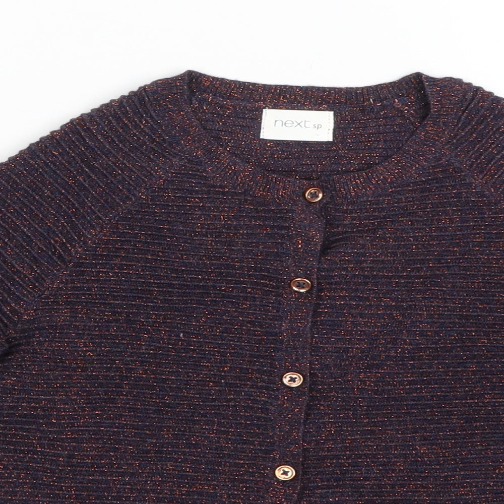 NEXT Girls Purple   Cardigan Jumper Size 6 Years