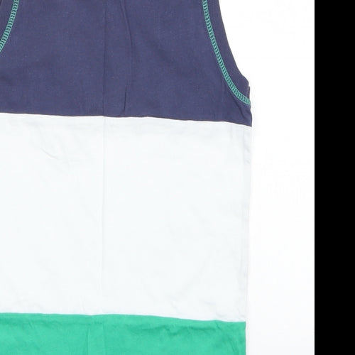 Cool Club Boys Green Colourblock  Basic Tank Size 7-8 Years
