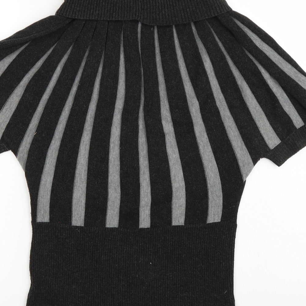 XD Collection Womens Grey Striped  Pullover Jumper Size M