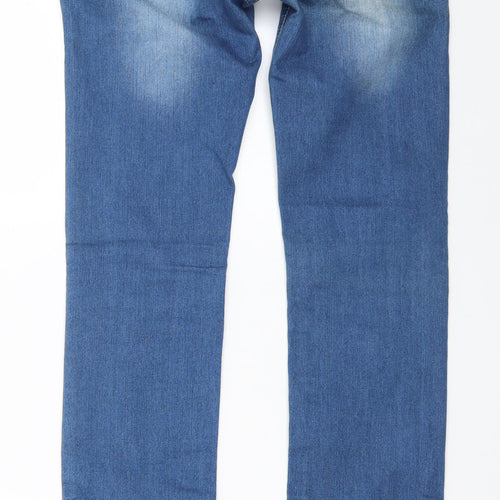 Mileno Womens Blue   Straight Jeans Size M L32 in