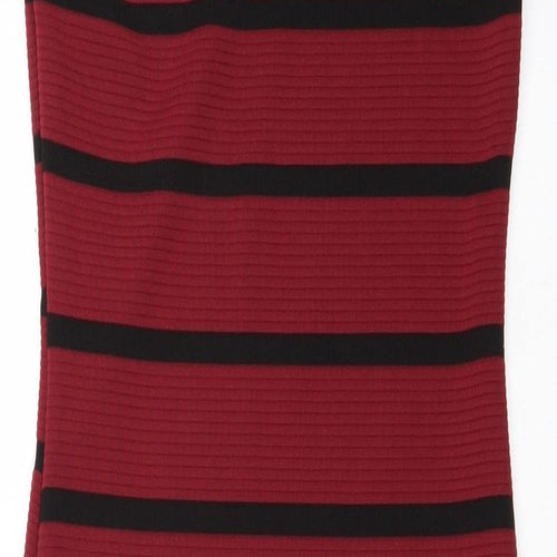 Kiah Womens Red Striped  Bodycon  Size 10