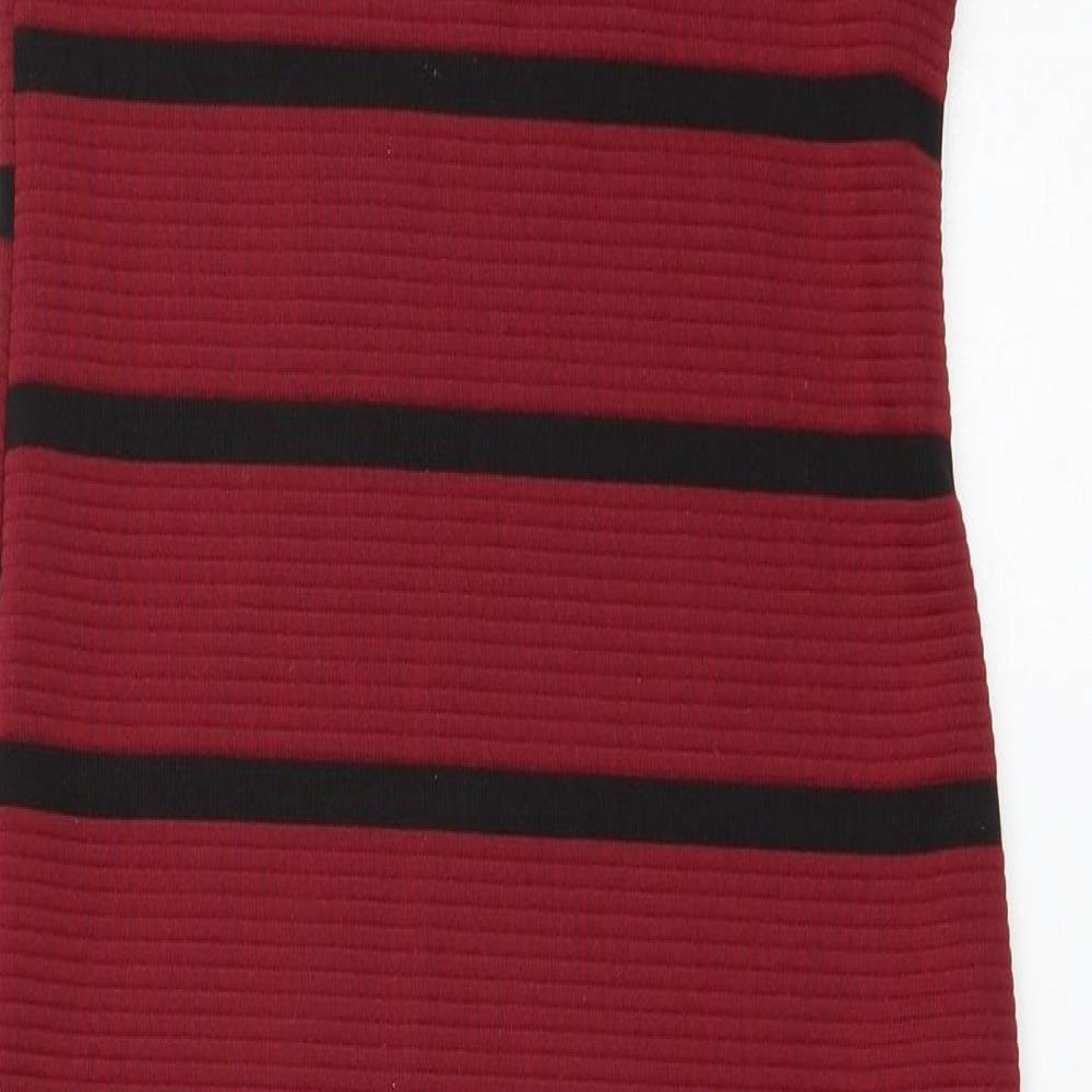 Kiah Womens Red Striped  Bodycon  Size 10