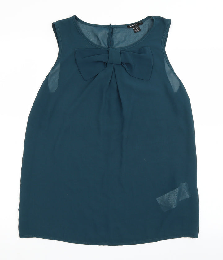 Amisu Womens Blue Basic Tank Size M
