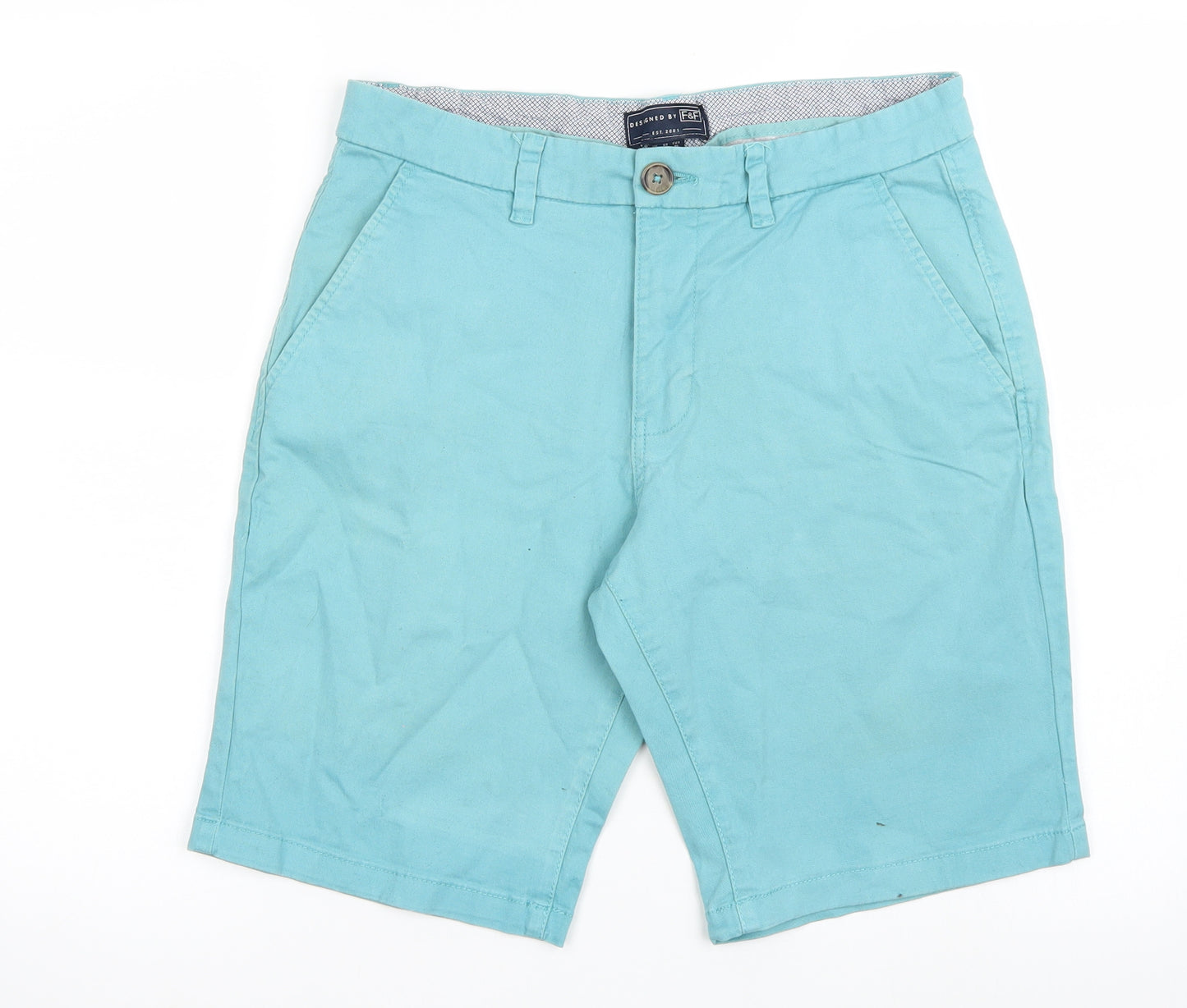 F&F Mens Blue   Bermuda Shorts Size 34
