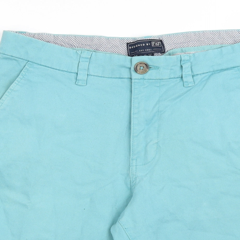F&F Mens Blue   Bermuda Shorts Size 34