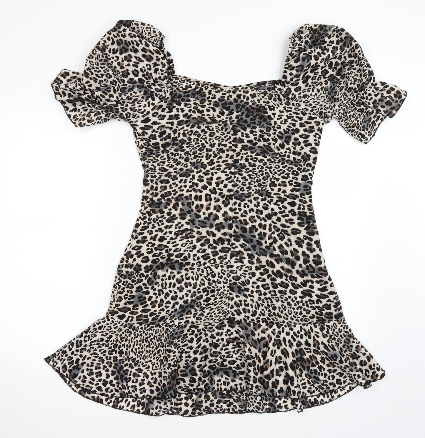 SheIn Womens Brown Animal Print  Mini  Size M