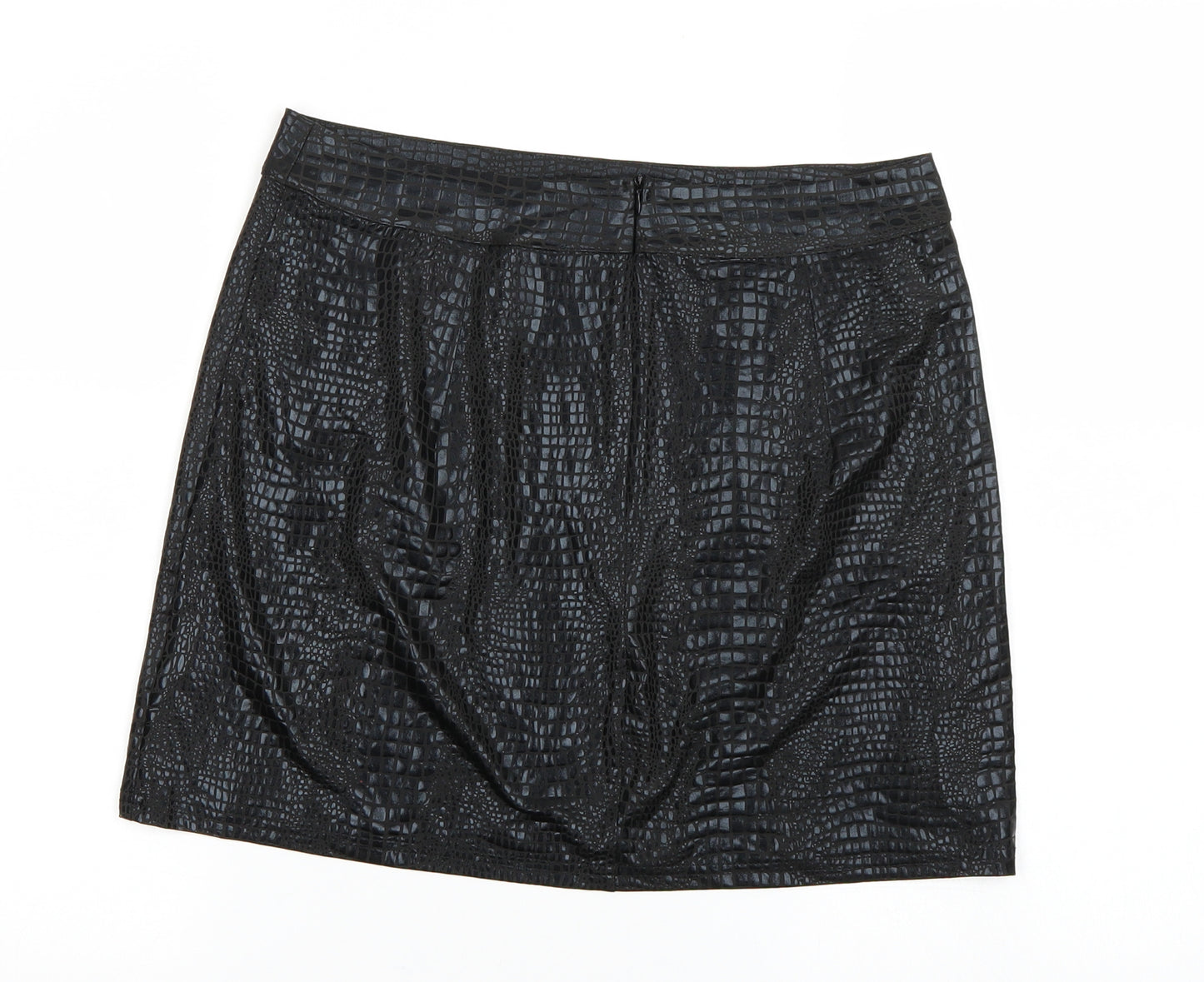 SheIn Womens Black Animal Print  Mini Skirt Size L