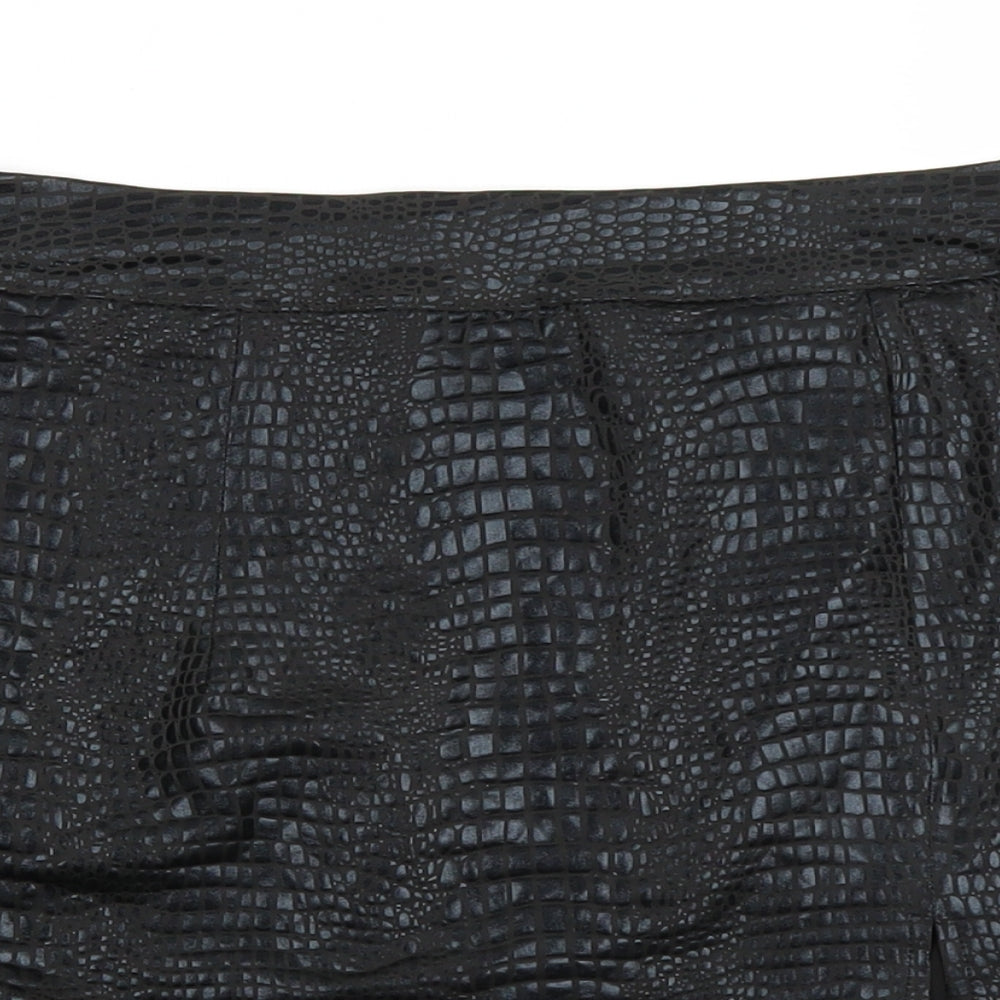 SheIn Womens Black Animal Print  Mini Skirt Size L