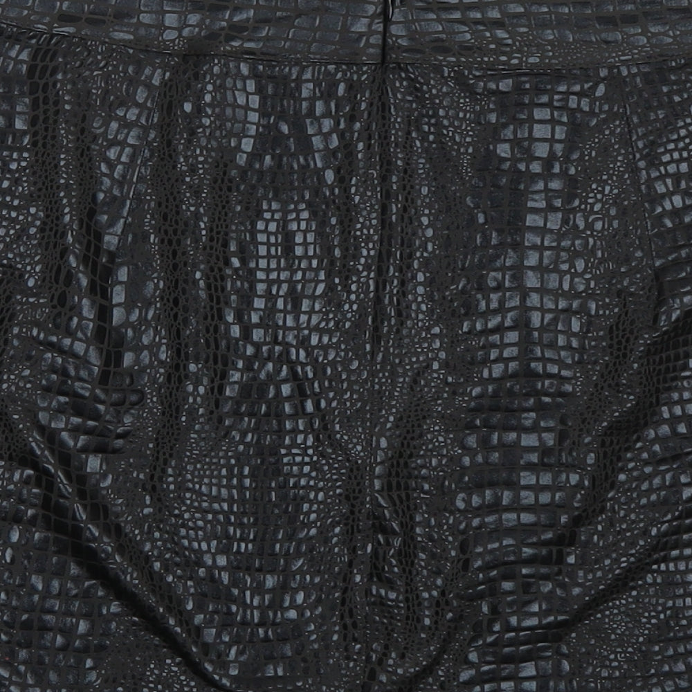 SheIn Womens Black Animal Print  Mini Skirt Size L