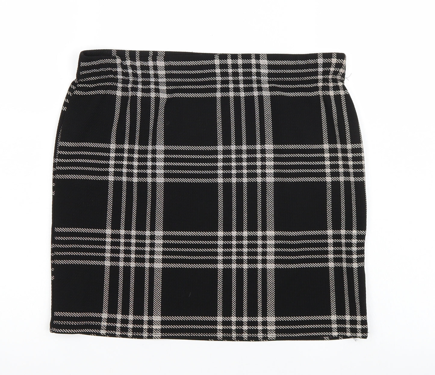 Select Womens Black Check  Straight & Pencil Skirt Size 14
