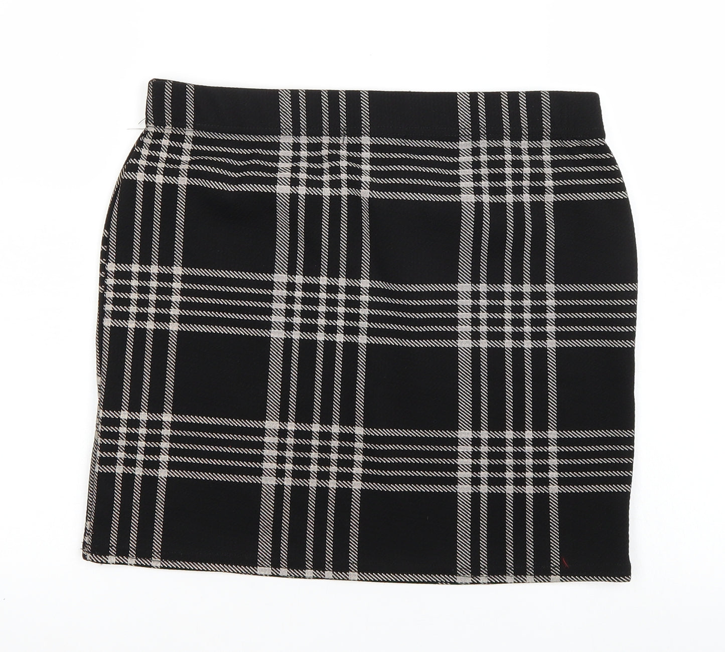 Select Womens Black Check  Straight & Pencil Skirt Size 14