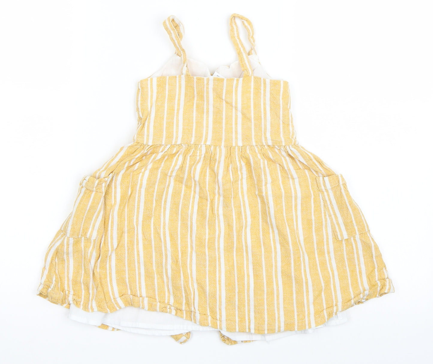 NEXT Girls Yellow Striped  Mini  Size 2-3 Years