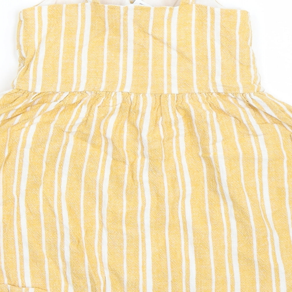 NEXT Girls Yellow Striped  Mini  Size 2-3 Years