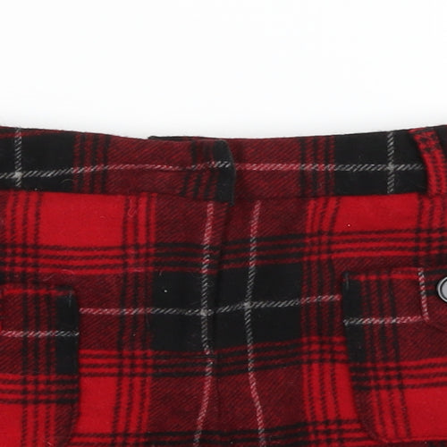 NEXT Girls Red Check  Hot Pants Shorts Size 10 Years