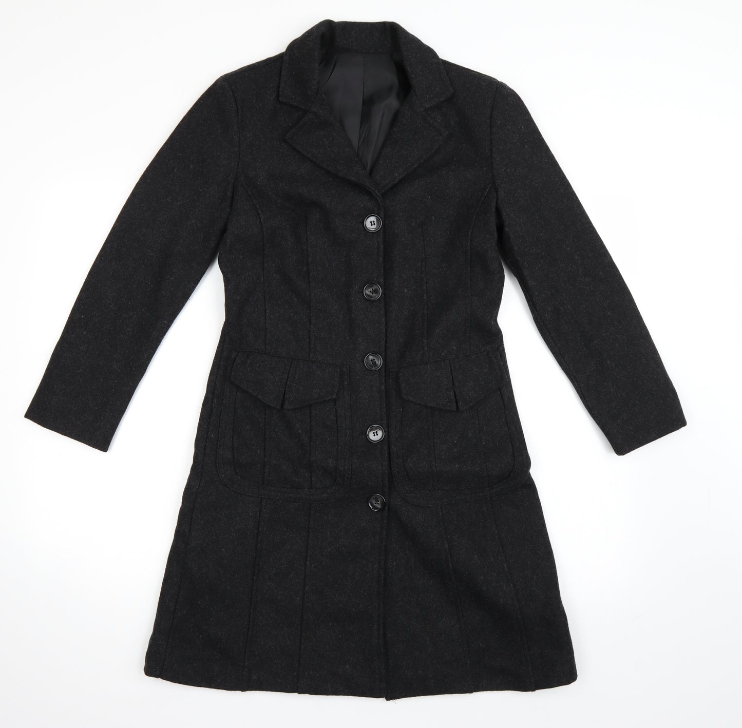 Preworn Womens Grey   Trench Coat Coat Size S
