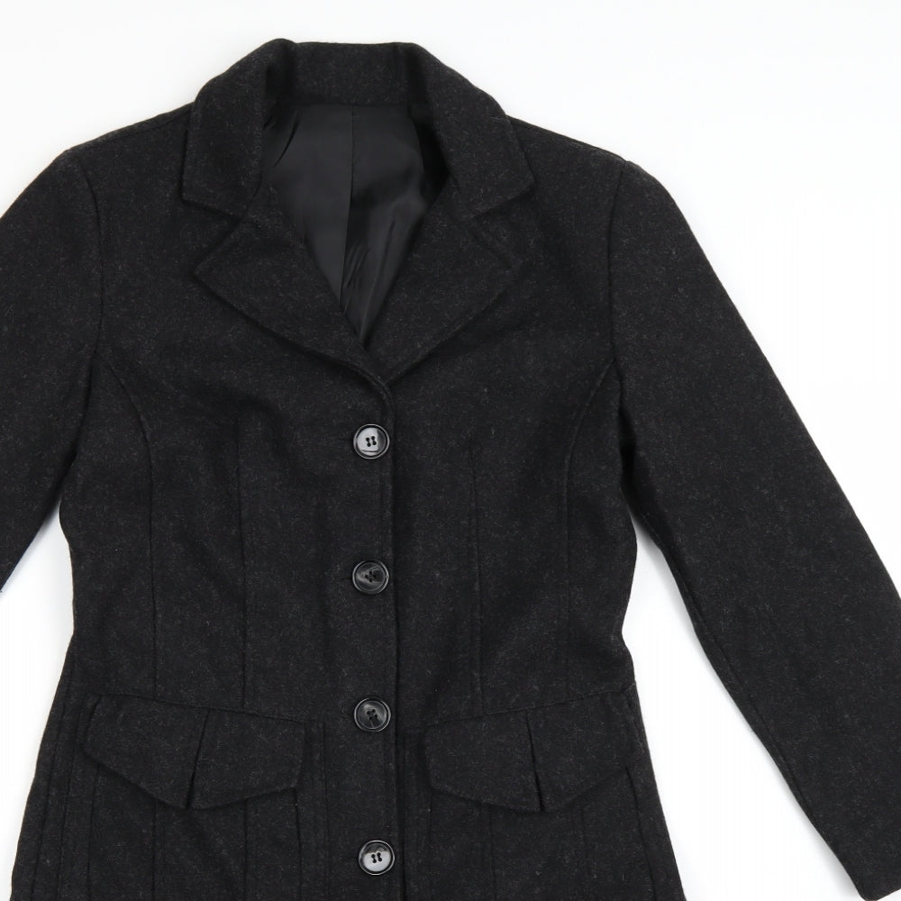 Preworn Womens Grey   Trench Coat Coat Size S