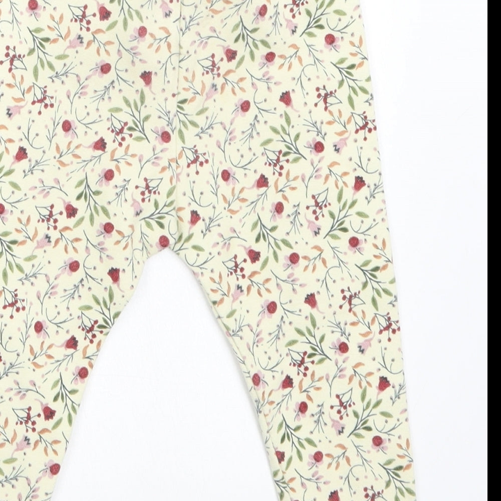 Zara Girls Yellow Floral   Trousers Size 2-3 Years
