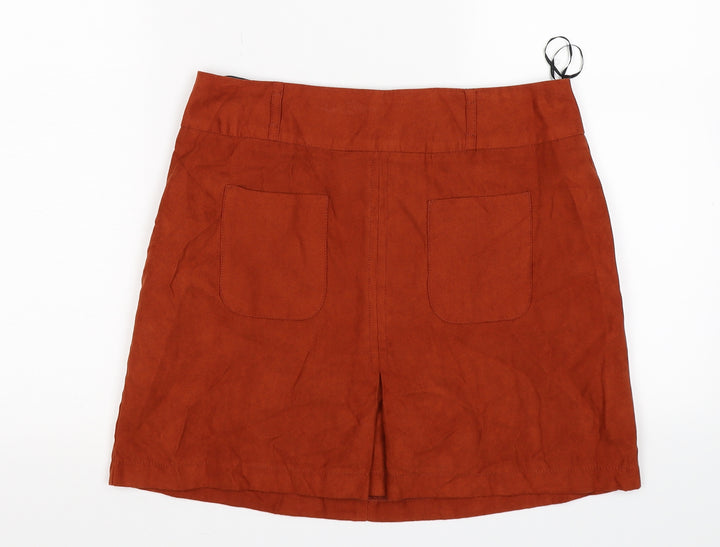 BE BEAU Womens Brown Velour Straight & Pencil Skirt Size 8 - FAUX SUEDE