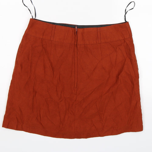 BE BEAU Womens Brown  Velour Straight & Pencil Skirt Size 8  - FAUX SUEDE