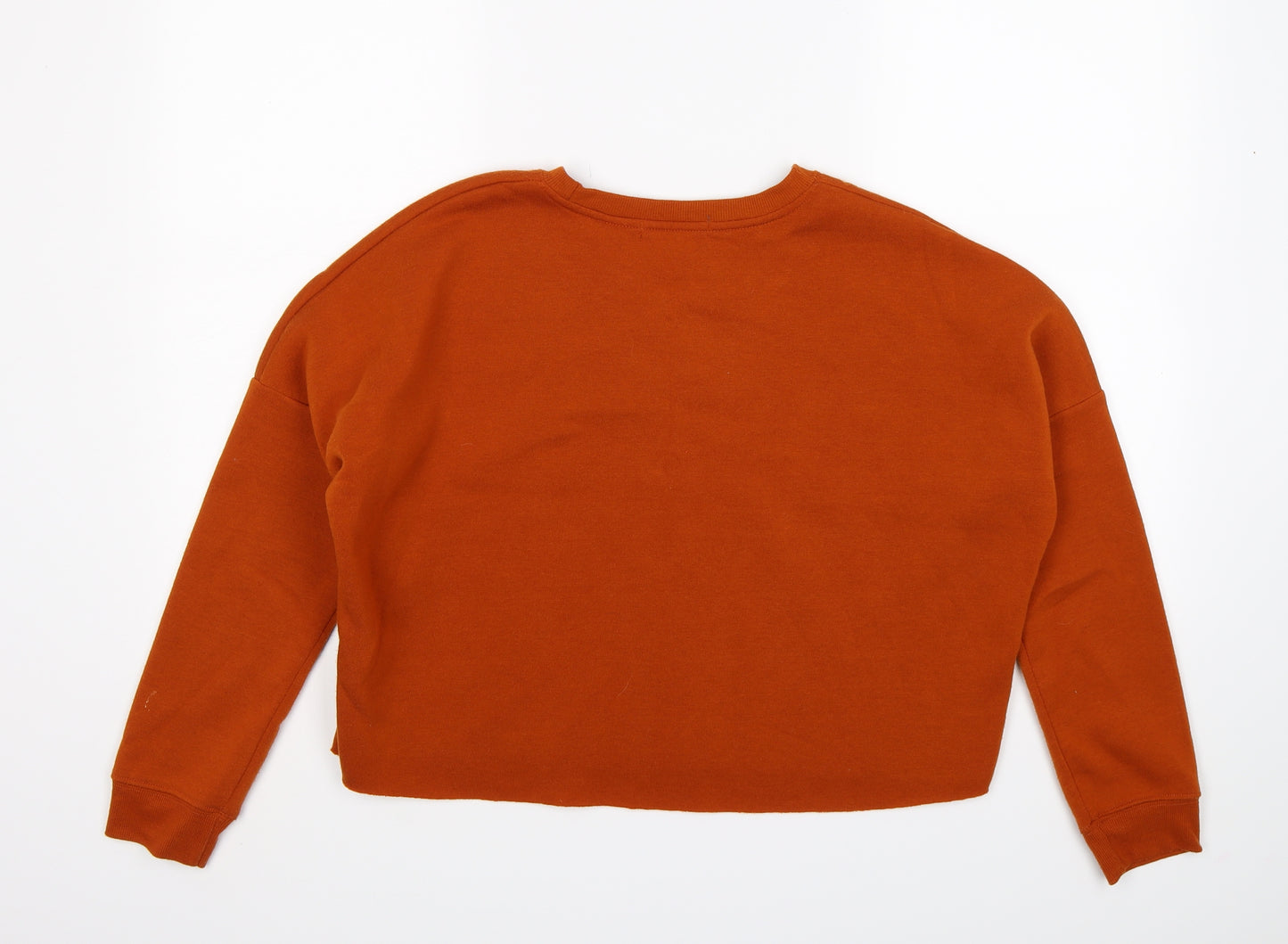Primark Womens Brown  Jersey Pullover Sweatshirt Size 2XS  - walk on by. oversized crop