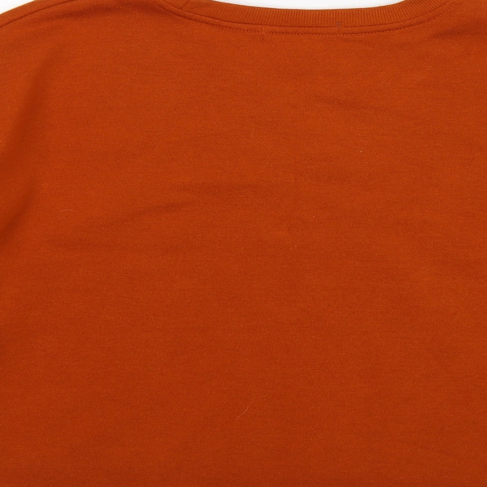 Primark Womens Brown  Jersey Pullover Sweatshirt Size 2XS  - walk on by. oversized crop