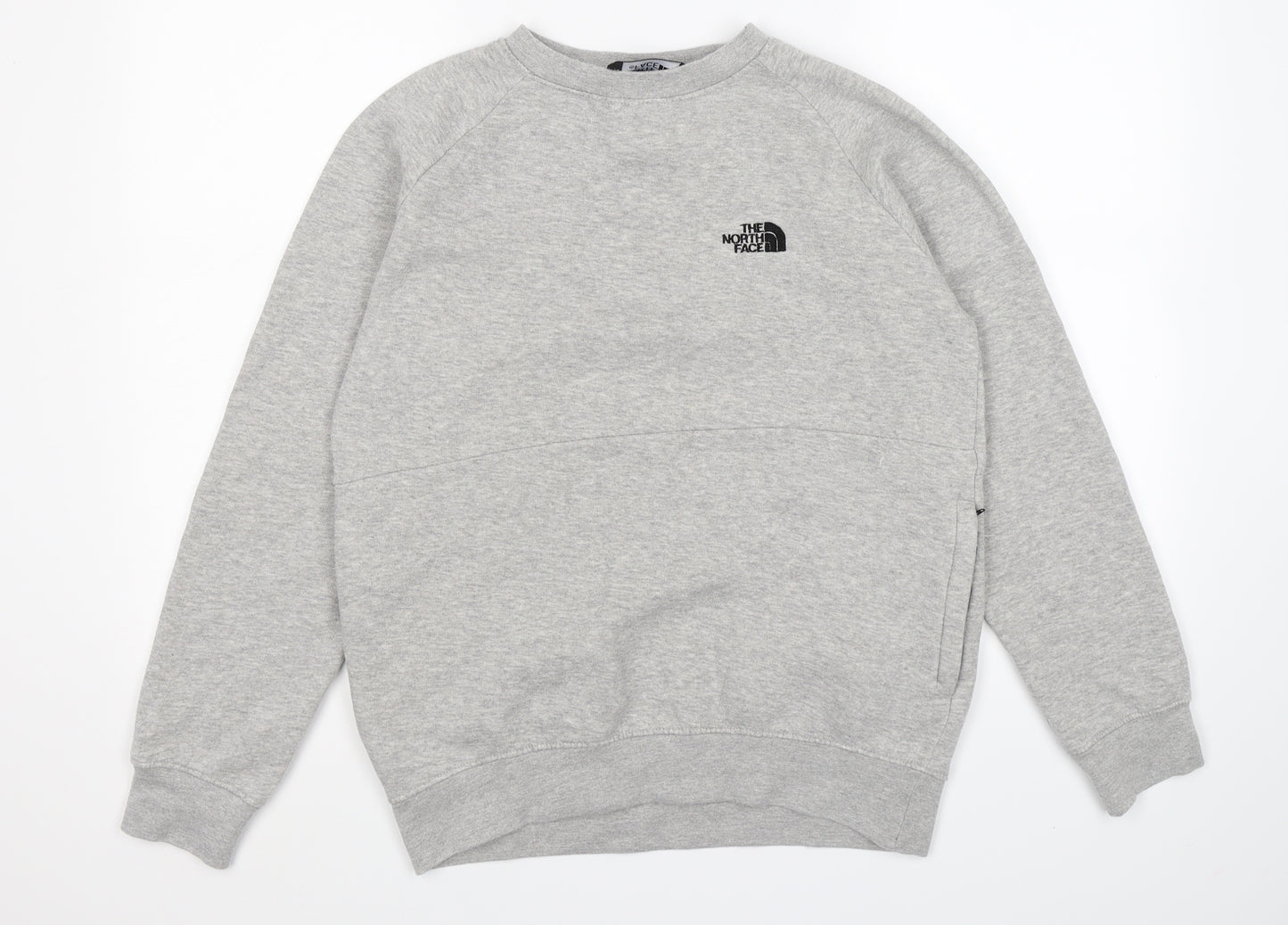 The North Face Mens Grey  Jersey Pullover Sweatshirt Size M  - zip pockets