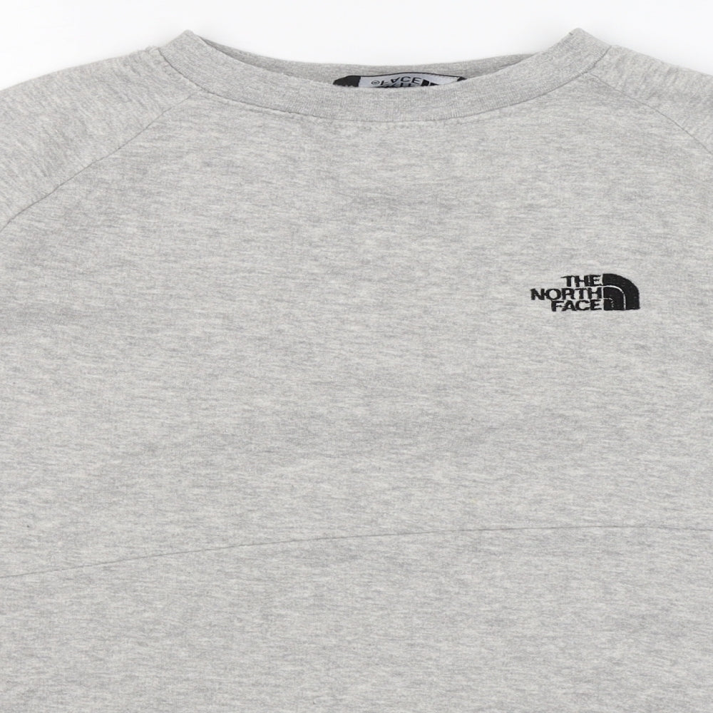 The North Face Mens Grey  Jersey Pullover Sweatshirt Size M  - zip pockets